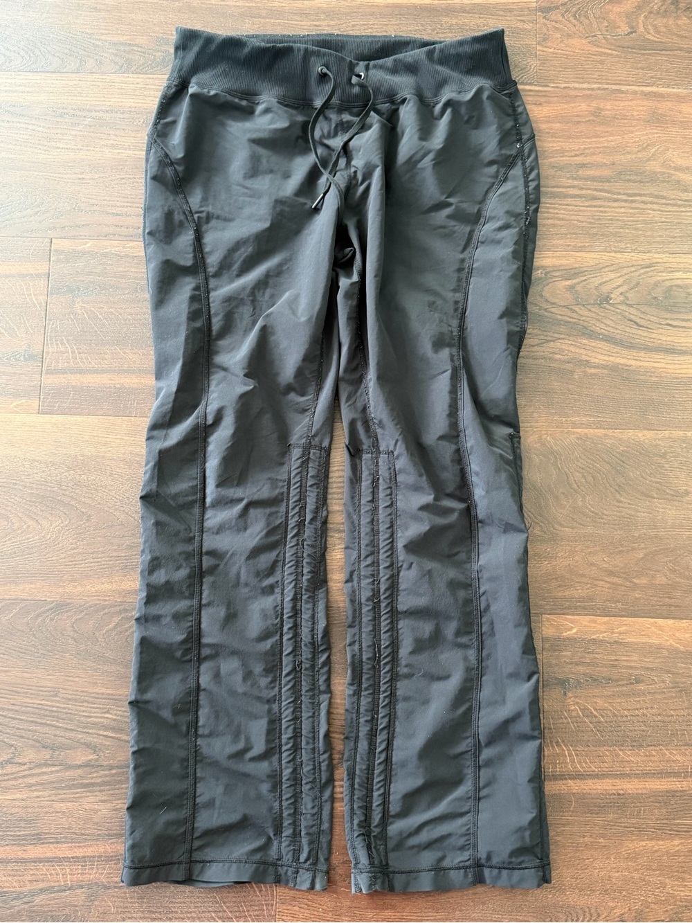 Zella Black Athletic Drawstring Pants Size 14 Zipper Pockets